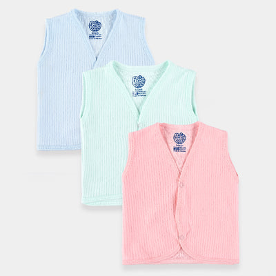 Pack OF 3 Infant Fleece Button Vest