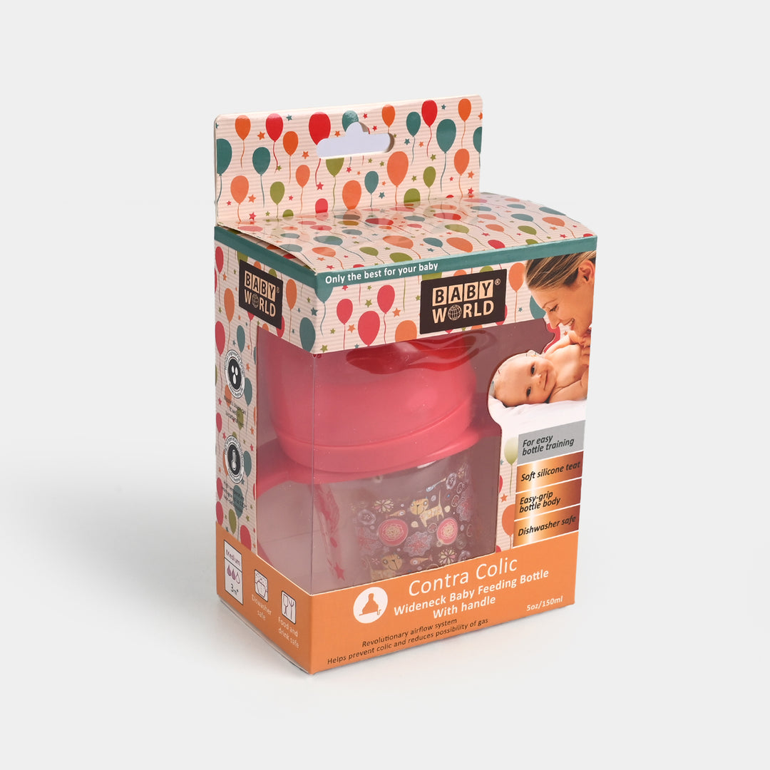 Wide Neck Feeder Bottle with Handle 5Oz 2041 Red