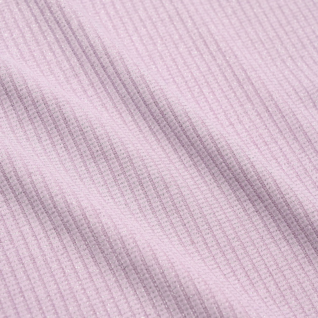 Infant Girls 2x1 Rib T-Shirt (Purple Lurex) - Purple