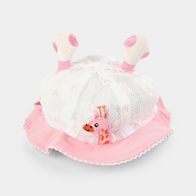 Baby Round Cap/Hat | 9M+ | Pink