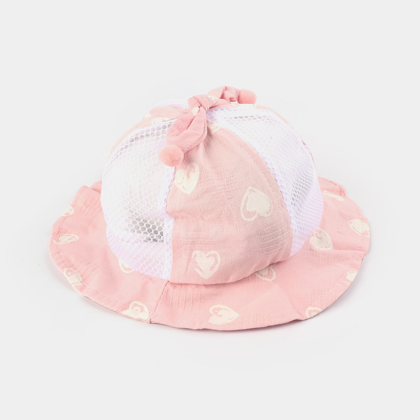 Baby Round Cap/Hat | 12M+ | Light Pink