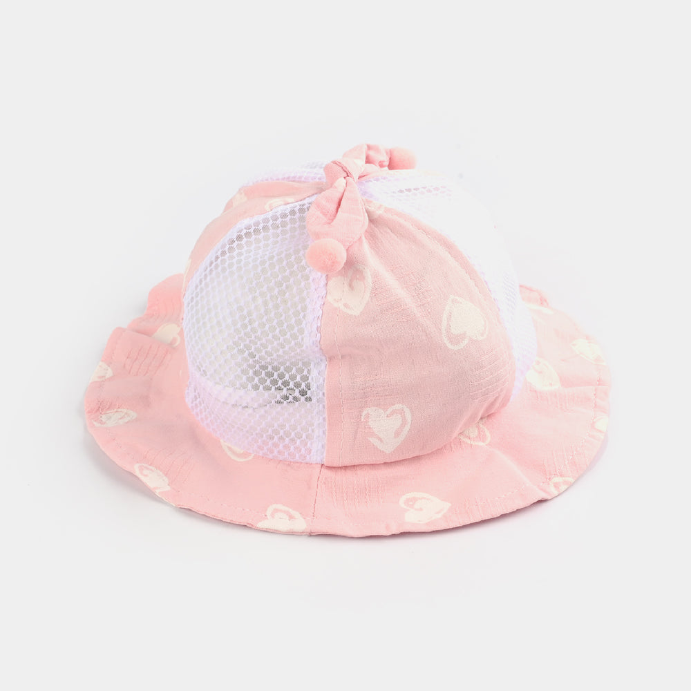 Baby Round Cap/Hat | 12M+ | Light Pink