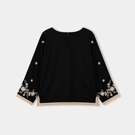 Girls Velvet 3Pcs Luxe Grace-BLACK