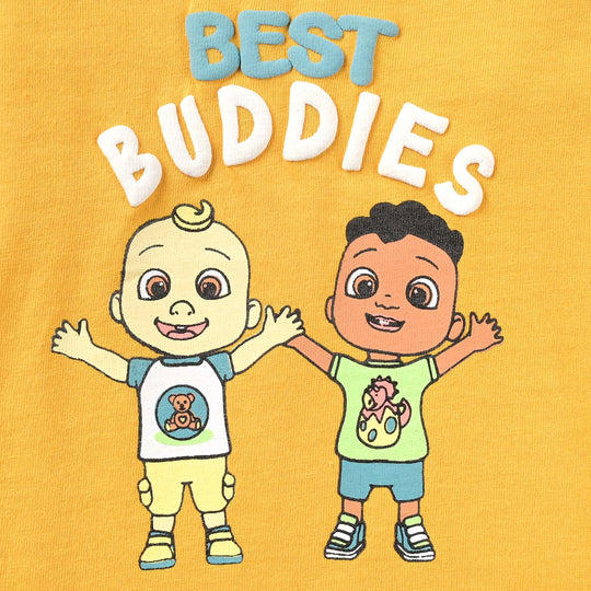 Infant Boys Cotton Jersey Round Neck T-Shirt Best Buddies-Artisan Gold