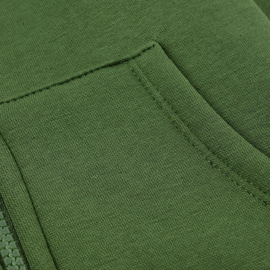 Boys Fleece Knitted Jacket Basic-Olive Green