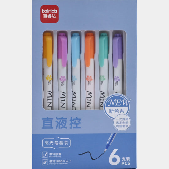 Bairida Liquid-Control Highlighter Set – 6 New Pastel Colors