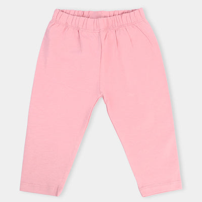 Infant Girls Lycra Jersey Plain Tights-Candy Pink
