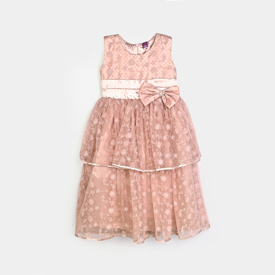 Girls Net Fancy Frock Florence-Light Purple