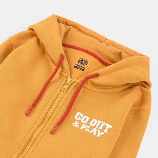 Boys Fleece Knitted Jacket Out & Play-Sun Flower