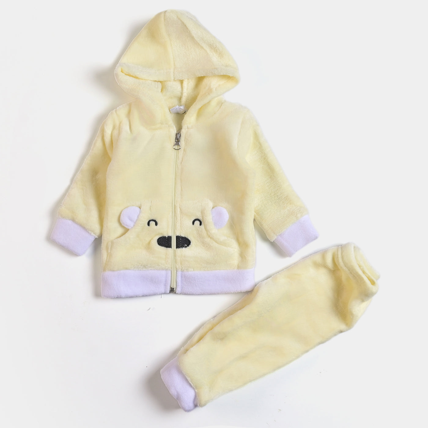 Infant Unisex Baby 2PC Suit Bear - Cream