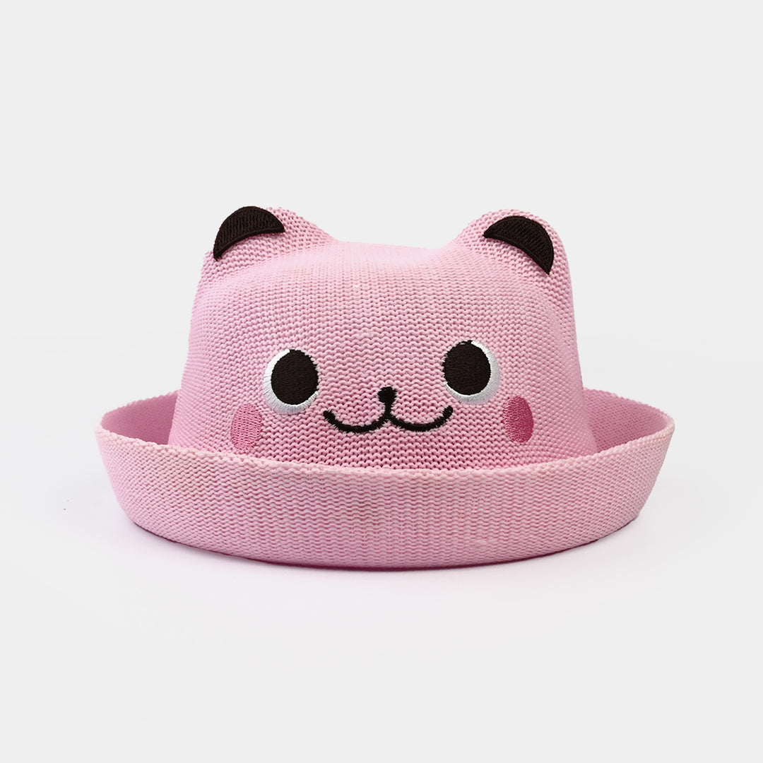 Cute Baby Straw Round Cap/Hat with Elastic | 12M+