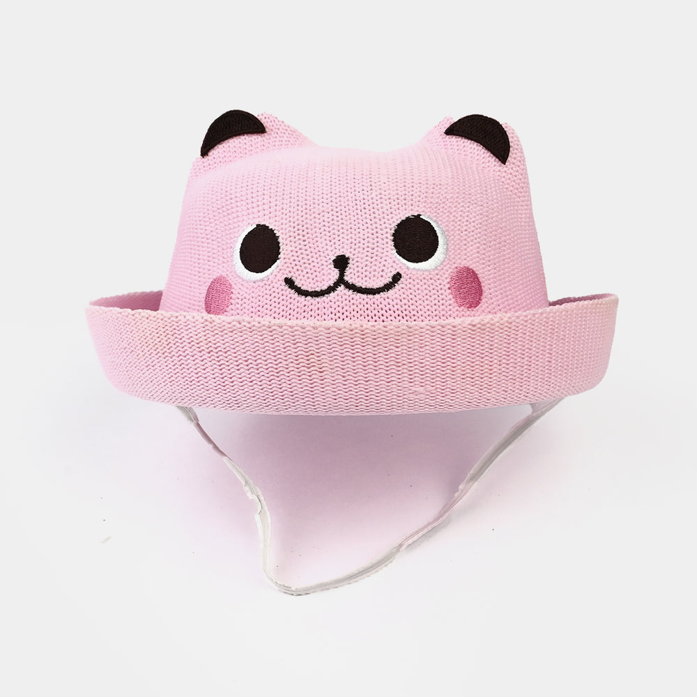Cute Baby Straw Round Cap/Hat with Elastic | 12M+