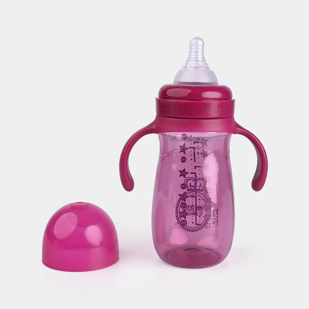 Tinted Wide Neck  Handle Bottle 10Oz 2046 Pink