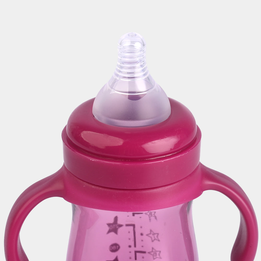 Tinted Wide Neck  Handle Bottle 10Oz 2046 Pink
