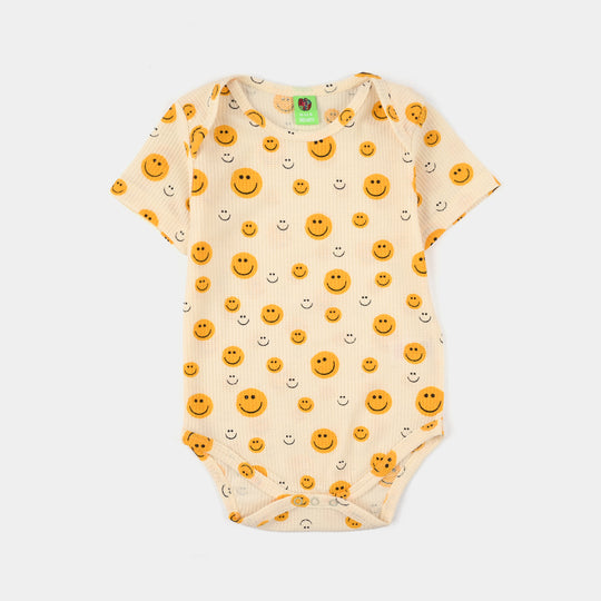 Infant Basic Romper (Smiley Face) - Yellow