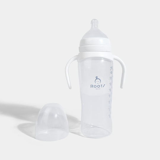 J1016-White Wide-Neck Baby Bottle 300ML/ 10 OZ