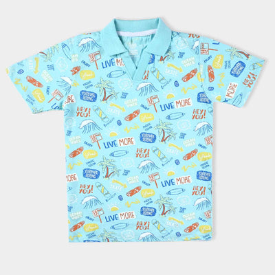 Boys Slub Jersey T-Shirts H/S Beach  T. Turquois