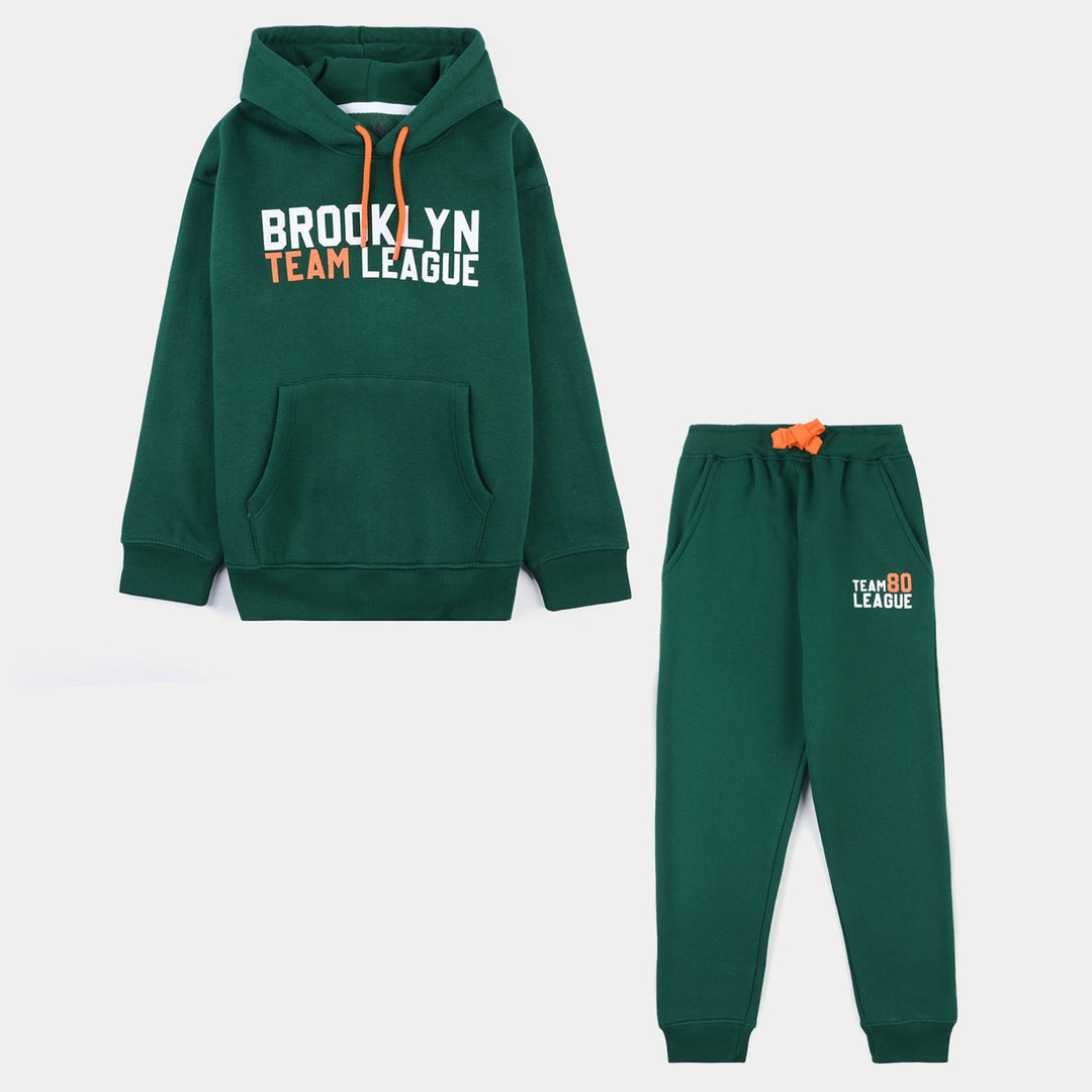 Boys Fleece 2 Piece Suit Brooklyn-Green