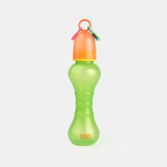 Feeding Bottle with Rattle Hood 8Oz 8042 Green