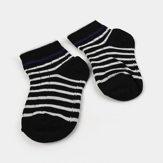 Boys Black Striped Socks 18M+