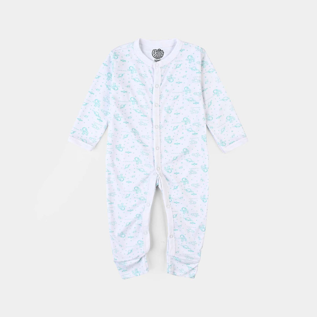 Pack Of 3 Infant Unisex Cotton Romper Blue Rocket