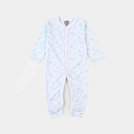 Pack Of 3 Infant Unisex Cotton Romper Blue Rocket