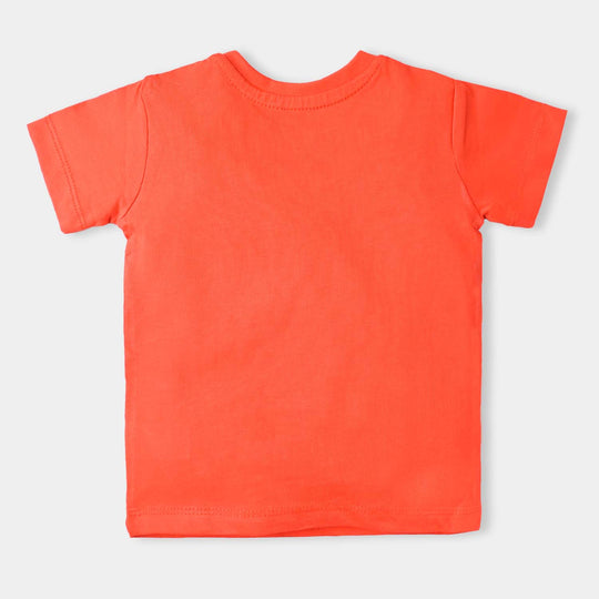 Infant Boys Slub Jersey T-Shirt-C.tomato