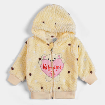 Infant Girls Sherpa 2Pcs Suit Valentine - Cream