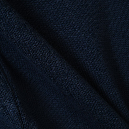 Girls Acrylic Sweater Bow Studs-NAVY
