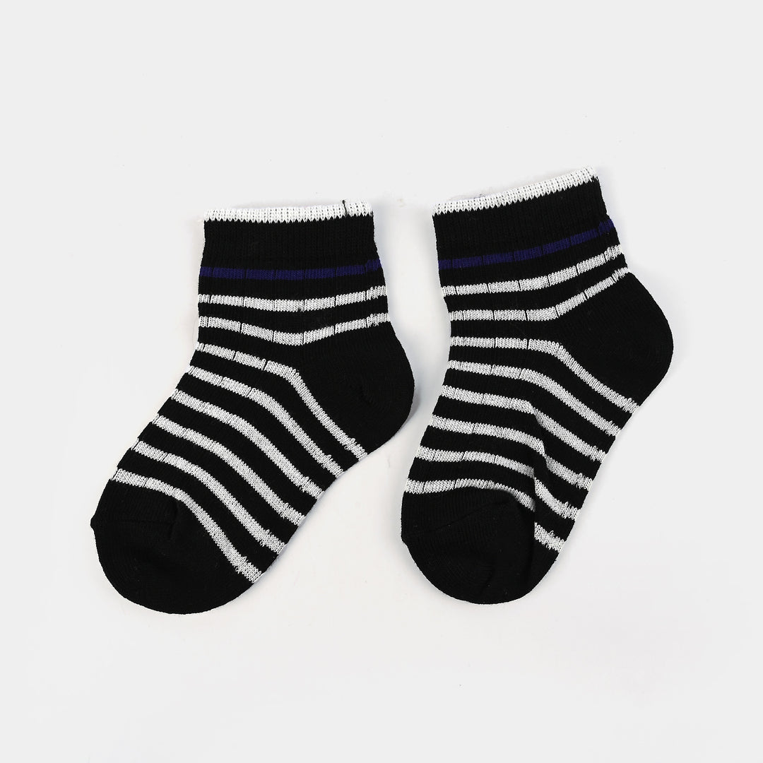 Boys Black Striped Socks 18M+