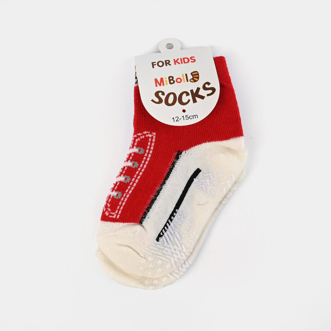 Boys Anti Slip Socks Red | 2Y+