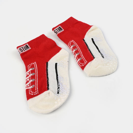 Boys Anti Slip Socks Red | 2Y+