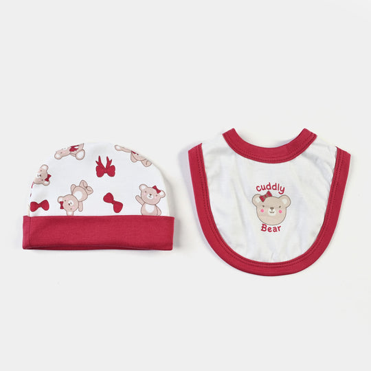 Infant Girls Cotton Interlock Set 5 PCS-Red/White