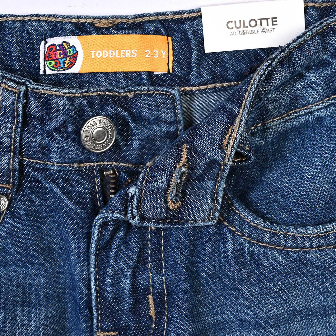 Girls Denim rigid Pant Big Bows-LT.Blue