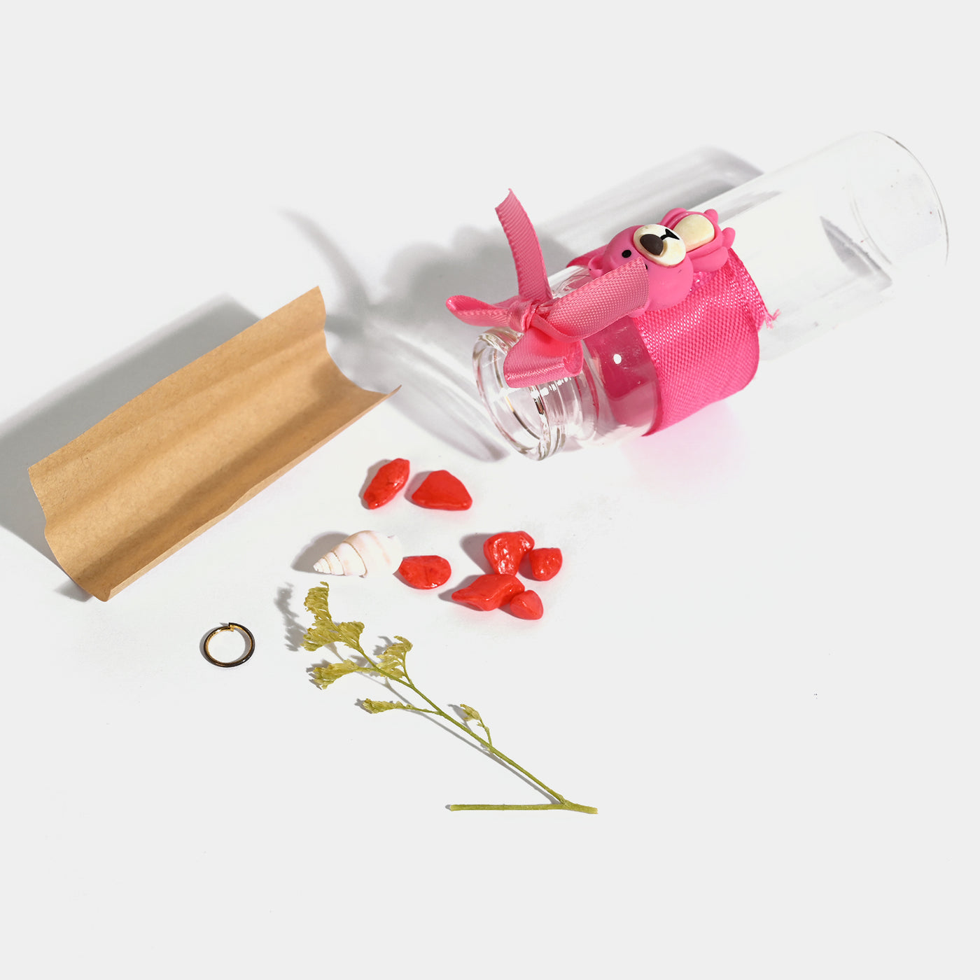 Charming Mini Glass Message Bottle