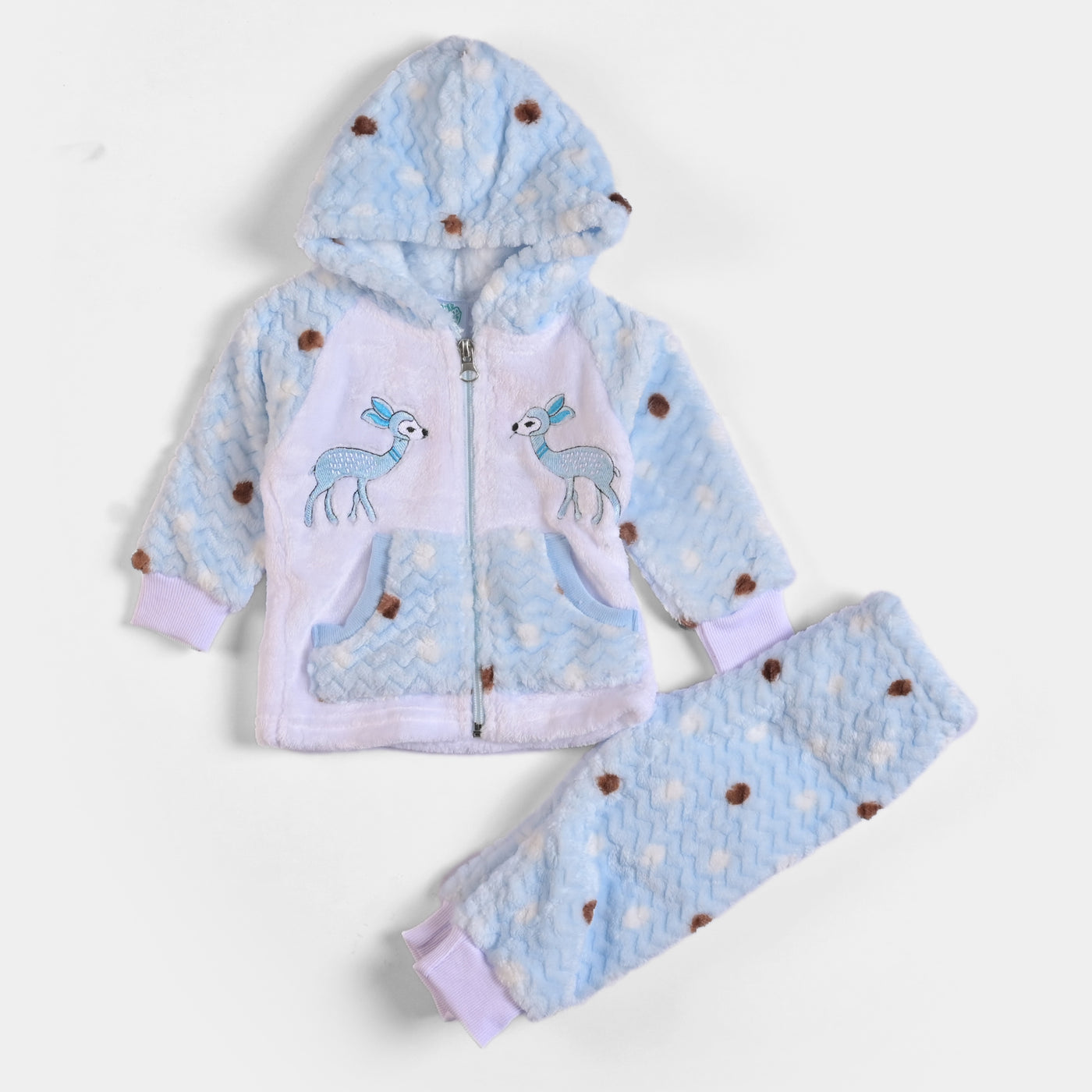 Infant Unisex 2Pcs Suit Deer - Sky Blue