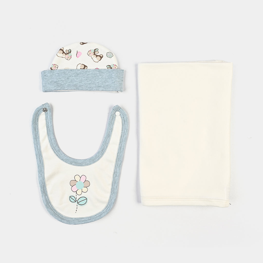 Infant Girls Cotton Interlock 5PCs Set -Mint/Cream