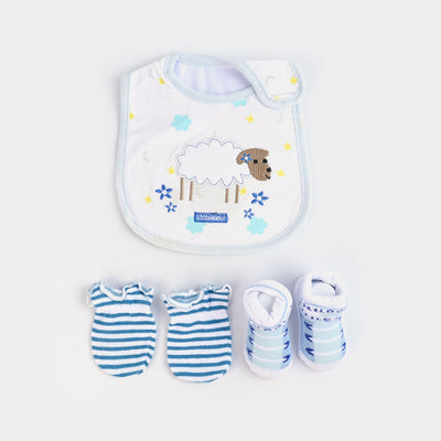 Baby Socks & Bib & Mittens Set | 3PCs