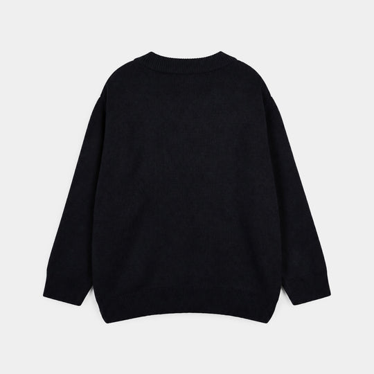 Boys Acrylic Sweater-Skater-NAVY