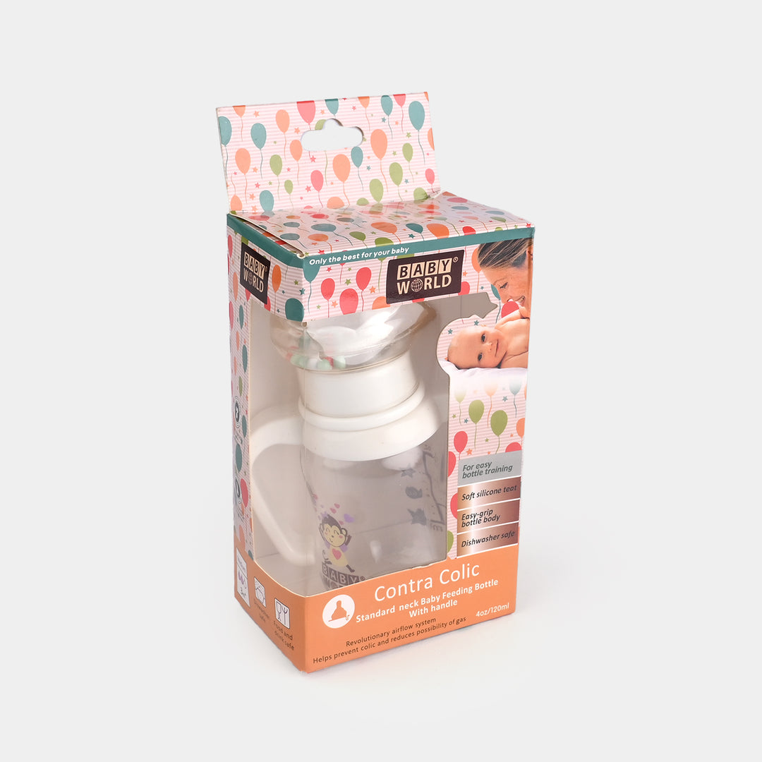 Standard Neck 250ml Bottle W/Rattle Cap 2017 White