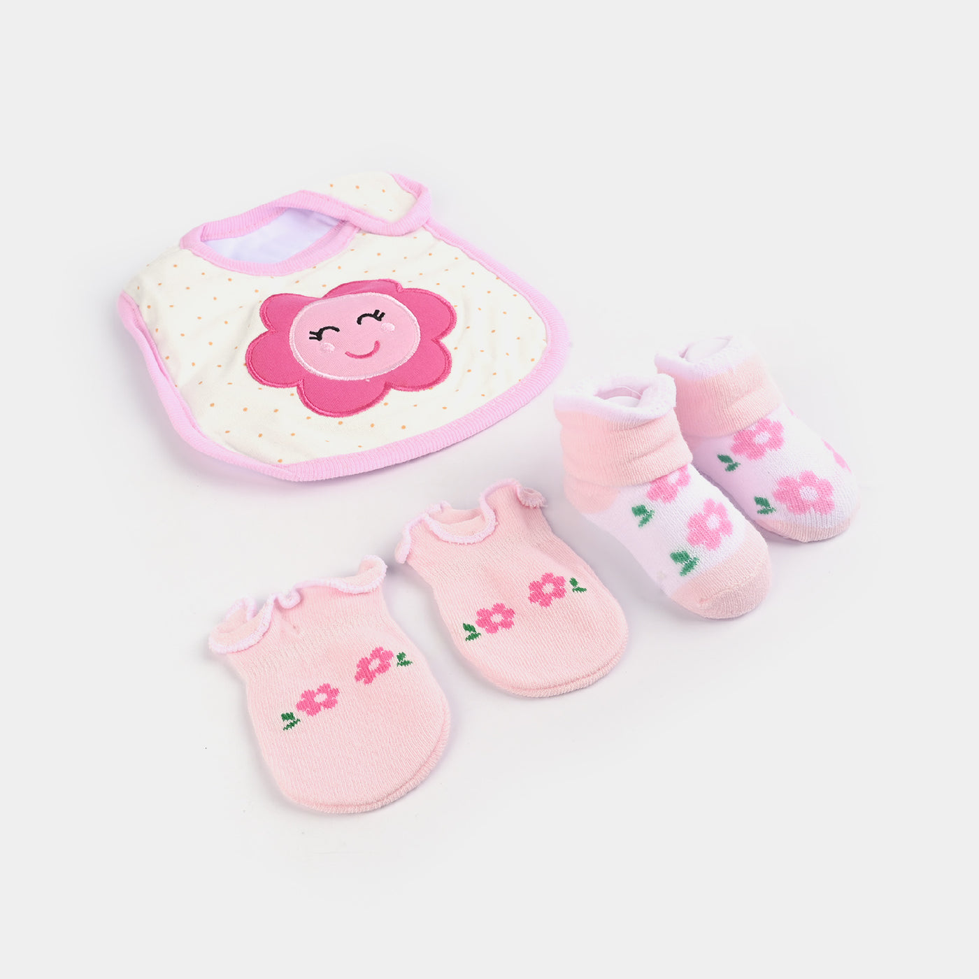 Baby Socks & Bib & Mittens Set | 3PCs