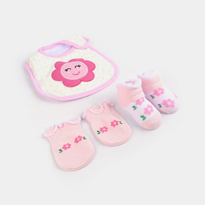 Baby Socks & Bib & Mittens Set | 3PCs