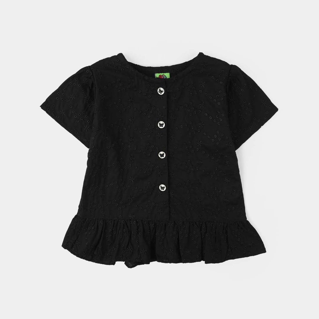 Infant Girls Chicken Kari 2 Pc Suit-Black Jacquard-BLACK
