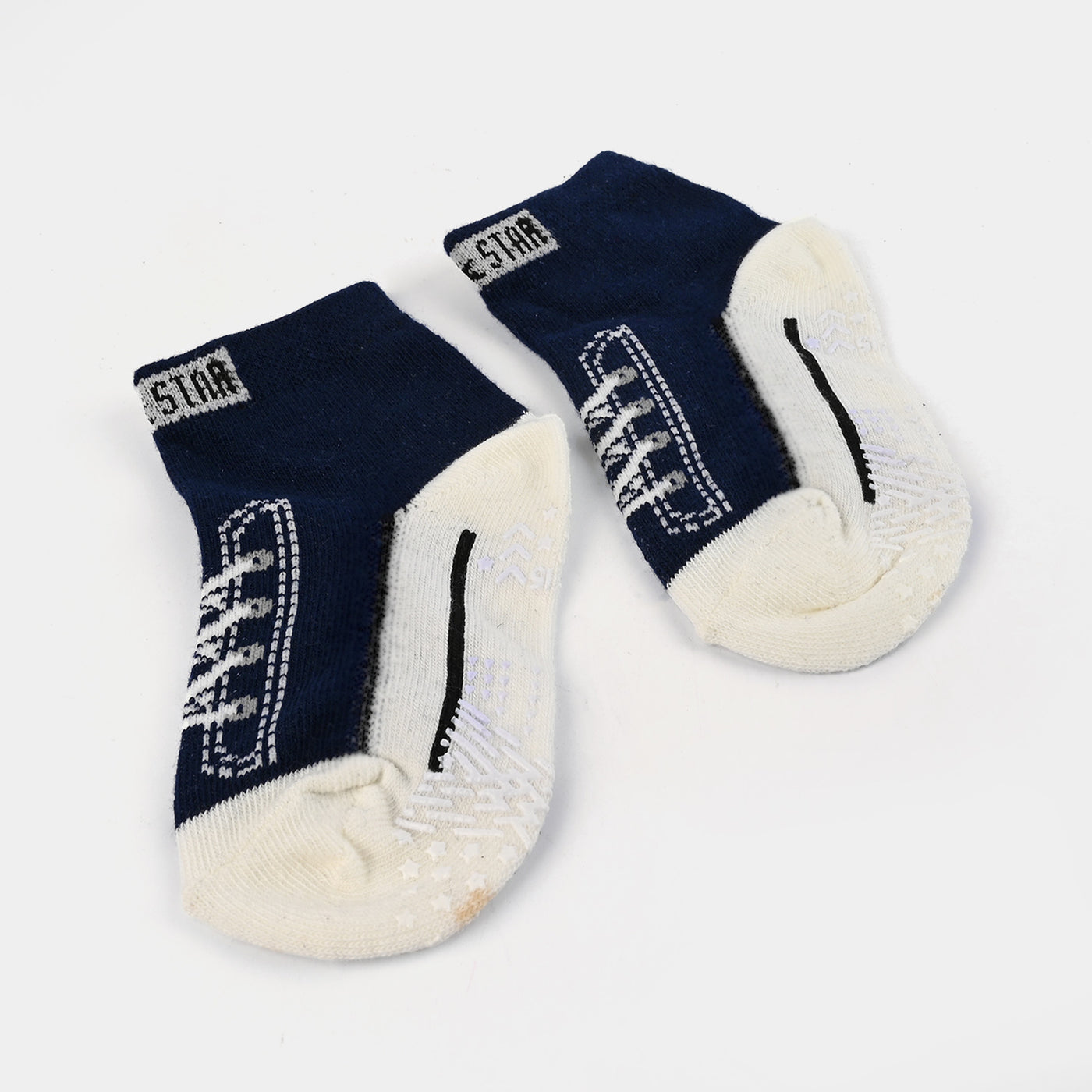 Socks Anti Slip Black & White | 2Y+