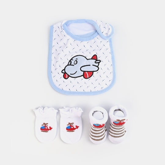 Baby Socks & Bib & Mittens Set | 3PCs