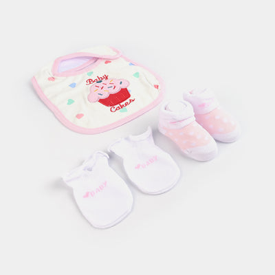 Baby Socks & Bib & Mittens Set | 3PCs