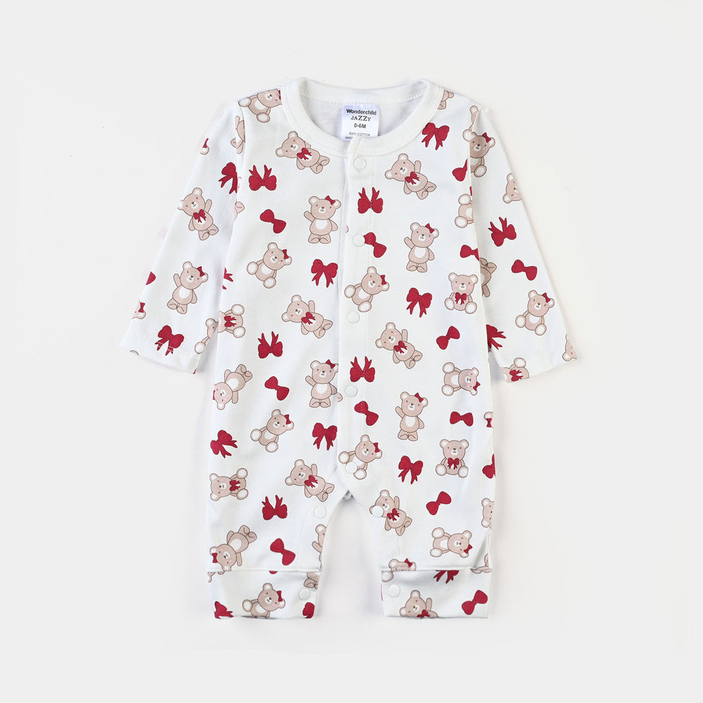 Infant Girls Cotton Interlock Set 5 PCS-Red/White