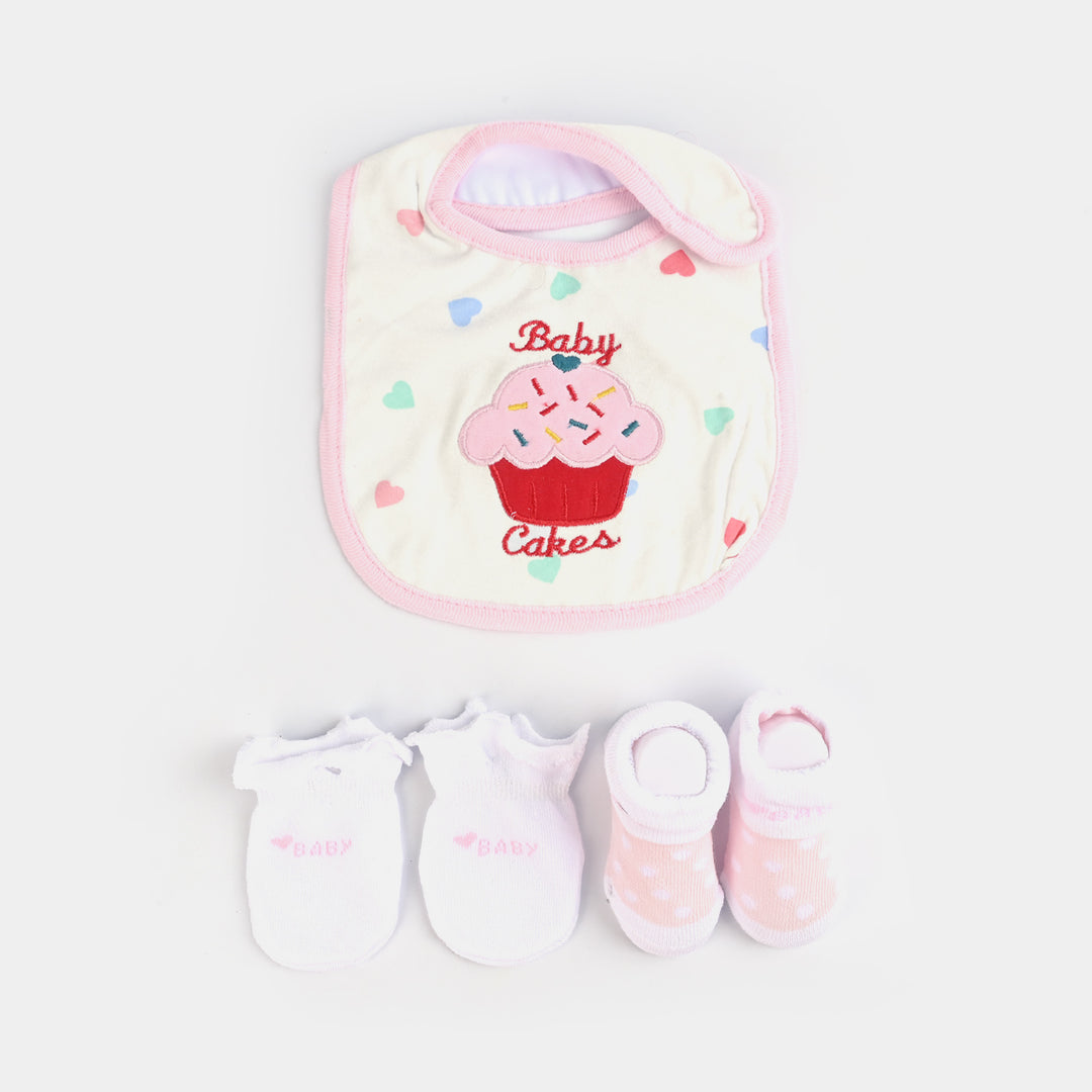 Baby Socks & Bib & Mittens Set | 3PCs