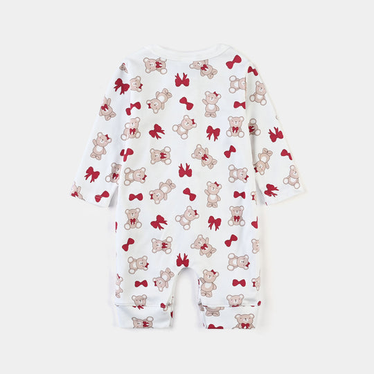 Infant Girls Cotton Interlock Set 5 PCS-Red/White