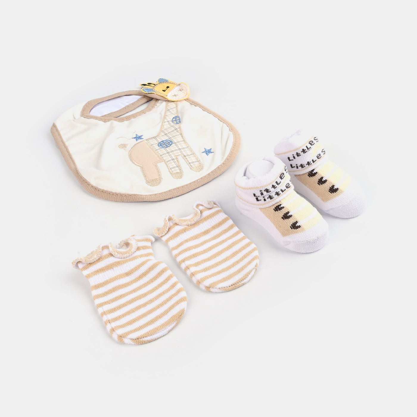 Baby Socks & Bib & Mittens Set | 3PCs